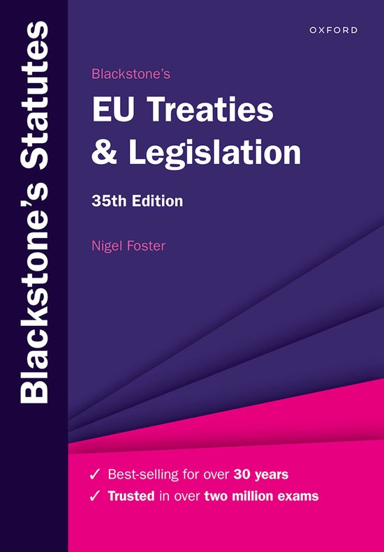 Blackstone's Statute Series- Blackstone's EU Treaties & Legi ... - cover