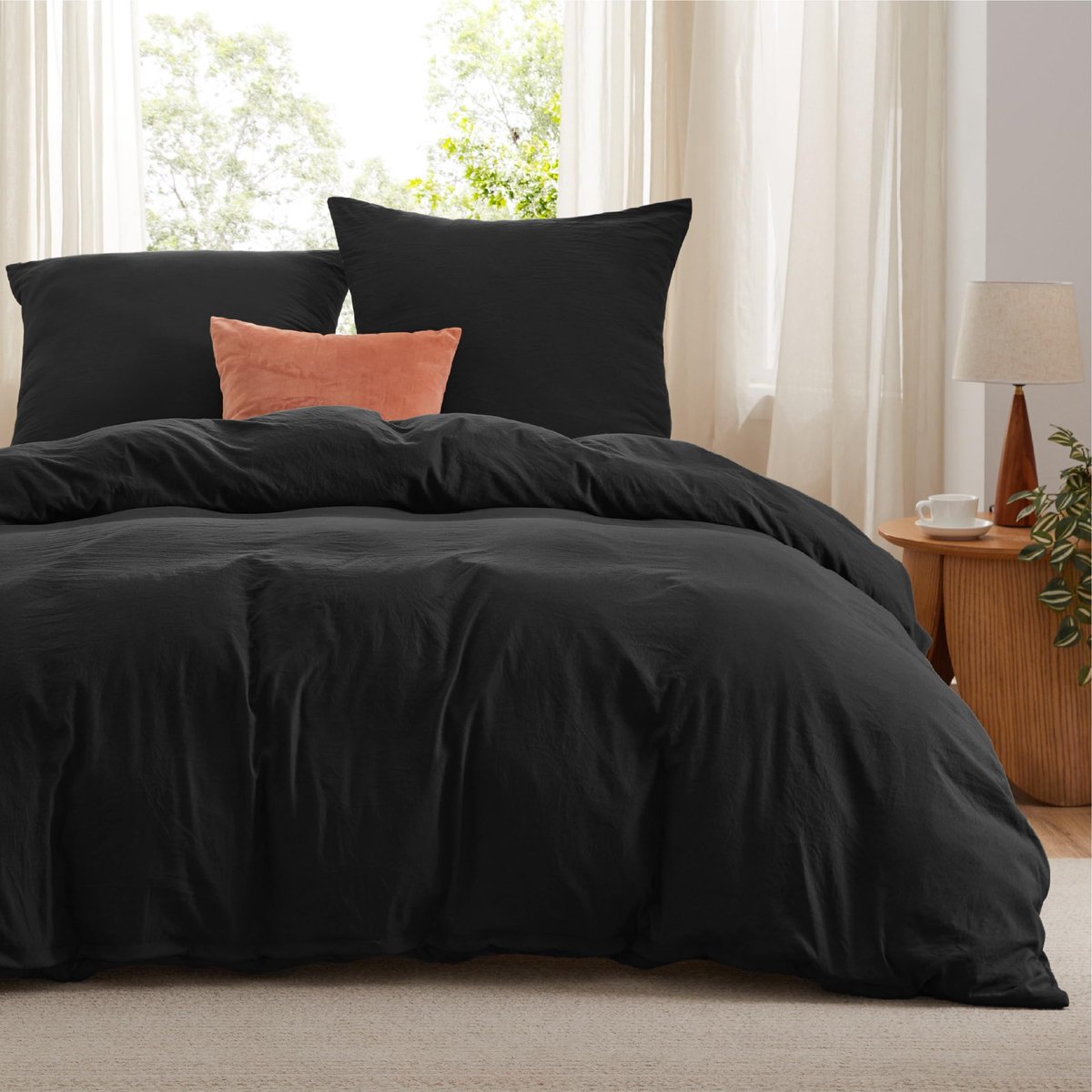 Azomor® Zachte en 3-delige beddenset met dekbedovertrek en kussenslopen 200 x 200 cm