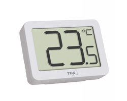 TFA Binnen Thermometer - digitaal - kunststof - wit - 6 x 2 x 4 cm