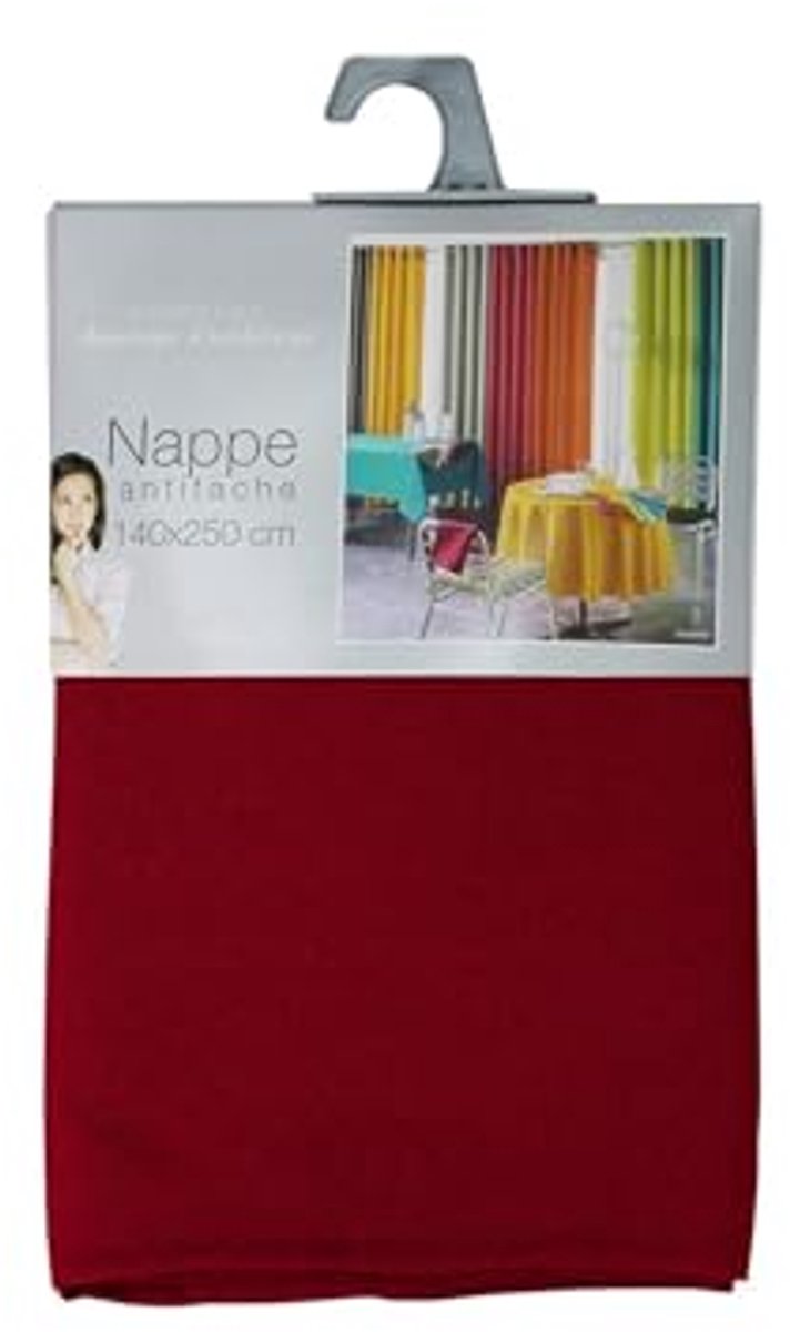 Effen Tafelkleed 140x250 cm Polyester Rood - Tijdloze Tafeldecoratie