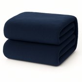 Hoeslaken polaire Decoware® Teddy - Bleu marine - 90 x 200 cm - Extra chaud et doux - Pour Matelas jusqu'à 30 cm