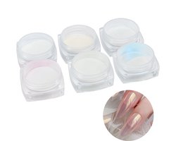YUBBI Nagel Chroom Poeder - Nail Art Set - Holographic Mirror Powder - Losse Glitter - 6 Kleuren