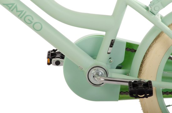 AMIGO Bella Meisjesfiets - Kinderfiets voor Meisjes - 12 Inch 21 cm - Terugtraprem - Groen van AMIGO — afbeelding 5