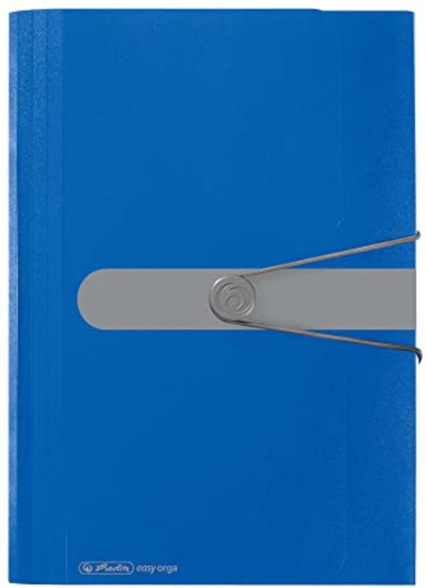 Documentenmap A4 met 12 tabbladen - Blauwe PP map