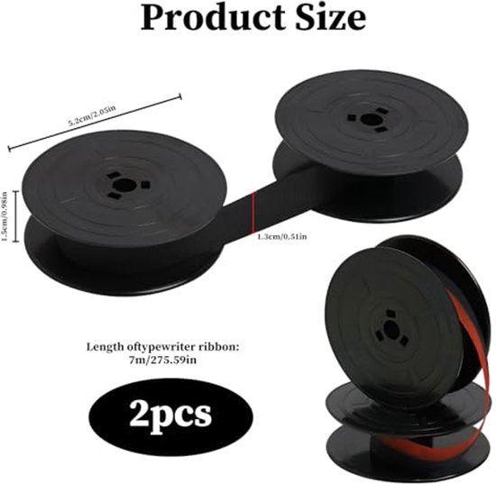 2pcs GR4 Typewriter Ink Ribbon, Color Ribbon Typewriter, Compatible ...