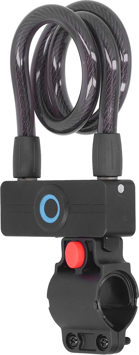 Vingerafdruk Fietslot, Diefstalbestendig Fietslot, Draagbaar Bluetooth Slimme Kettingslot Slim Biometrisch Fietslot met Sleutels voor Motorfiets Mountainbike Deur Hek, USB Oplaadbaar