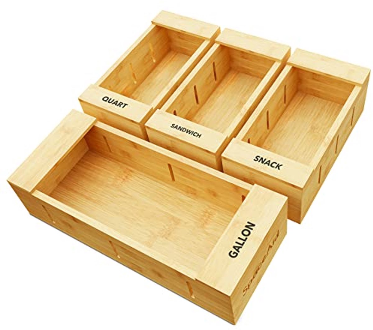 Bamboe Opbergtas voor Keukenlade - Organizer voor Diverse Maten (4 Stuks)