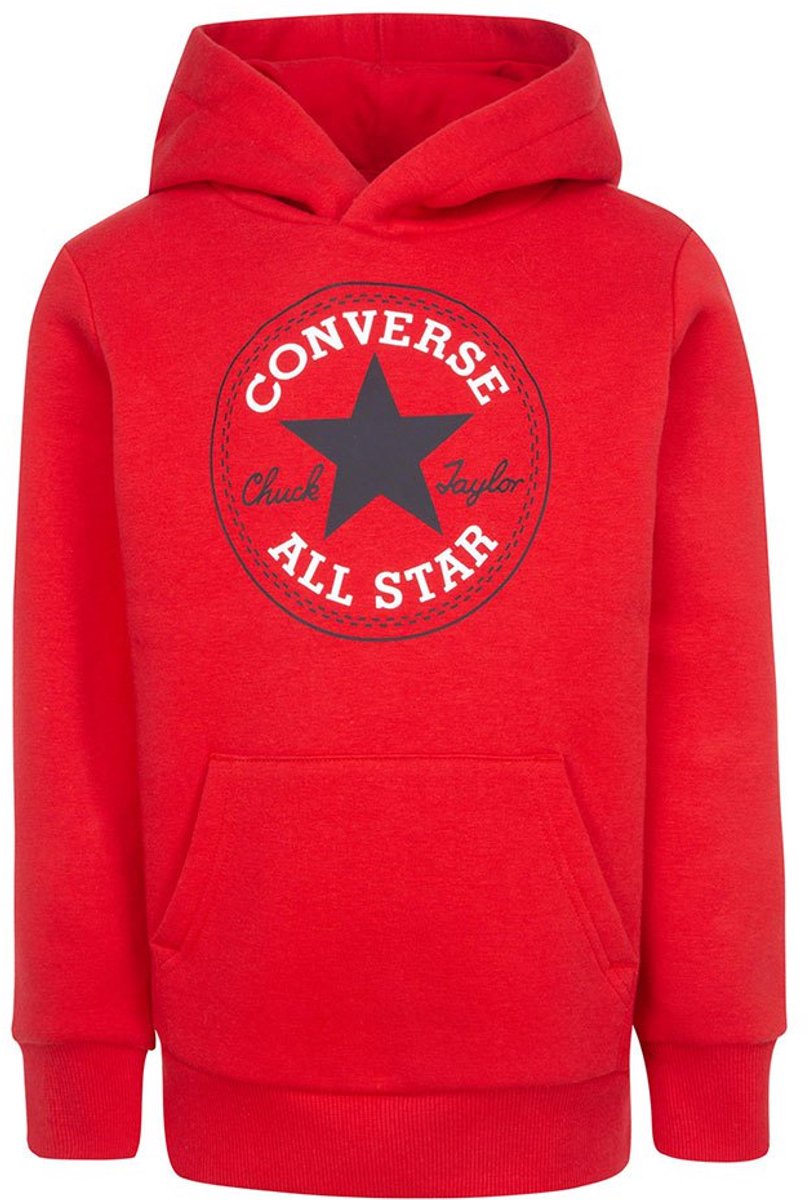 Converse Kids Fleece Ctp Core Po Hoodie 6-7 Years Jongens Rood