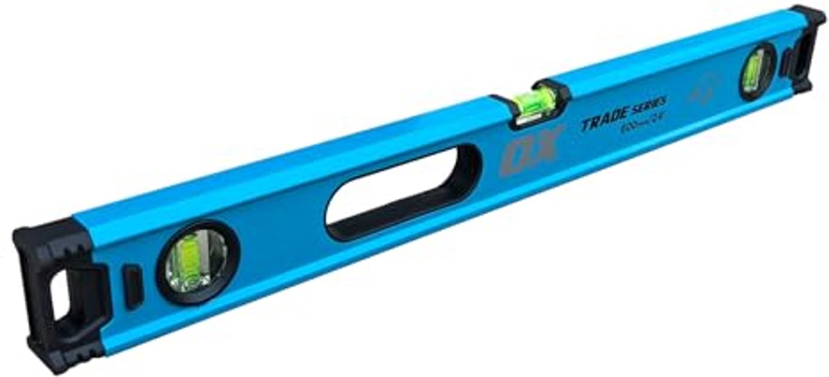 Aluminium Bouwniveau 60 cm met Vergrote Flacons - Schokbestendig en Lichtgewicht