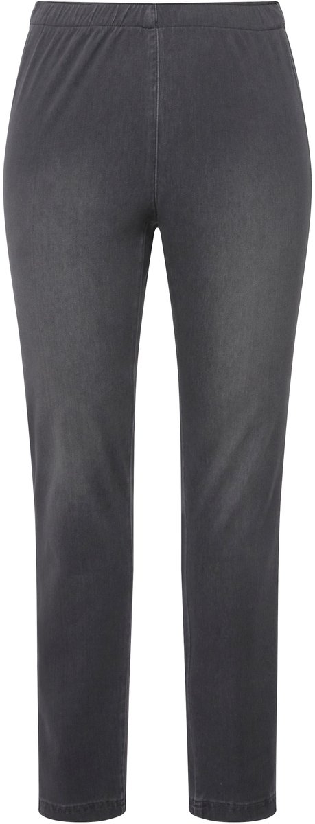 Ulla Popken - Dames - Jegging Sienna stretch jersey - Lichtgrijs melange - Maat 58
