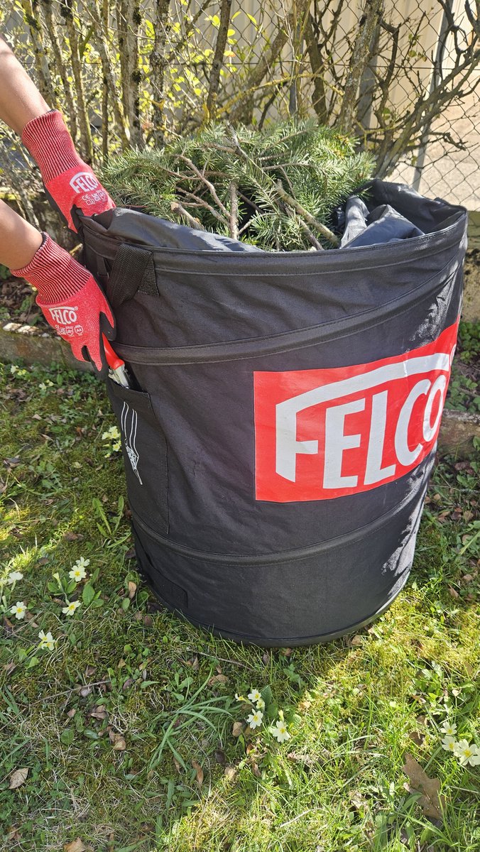 FELCO 483 Bladzak van slijtvaste Oxford stof - verstevigde bodem, draaggreep, zak voor snoeischaar, opvouwbaar en duurzaam voor groenafval van Merkloos	 — afbeelding 3