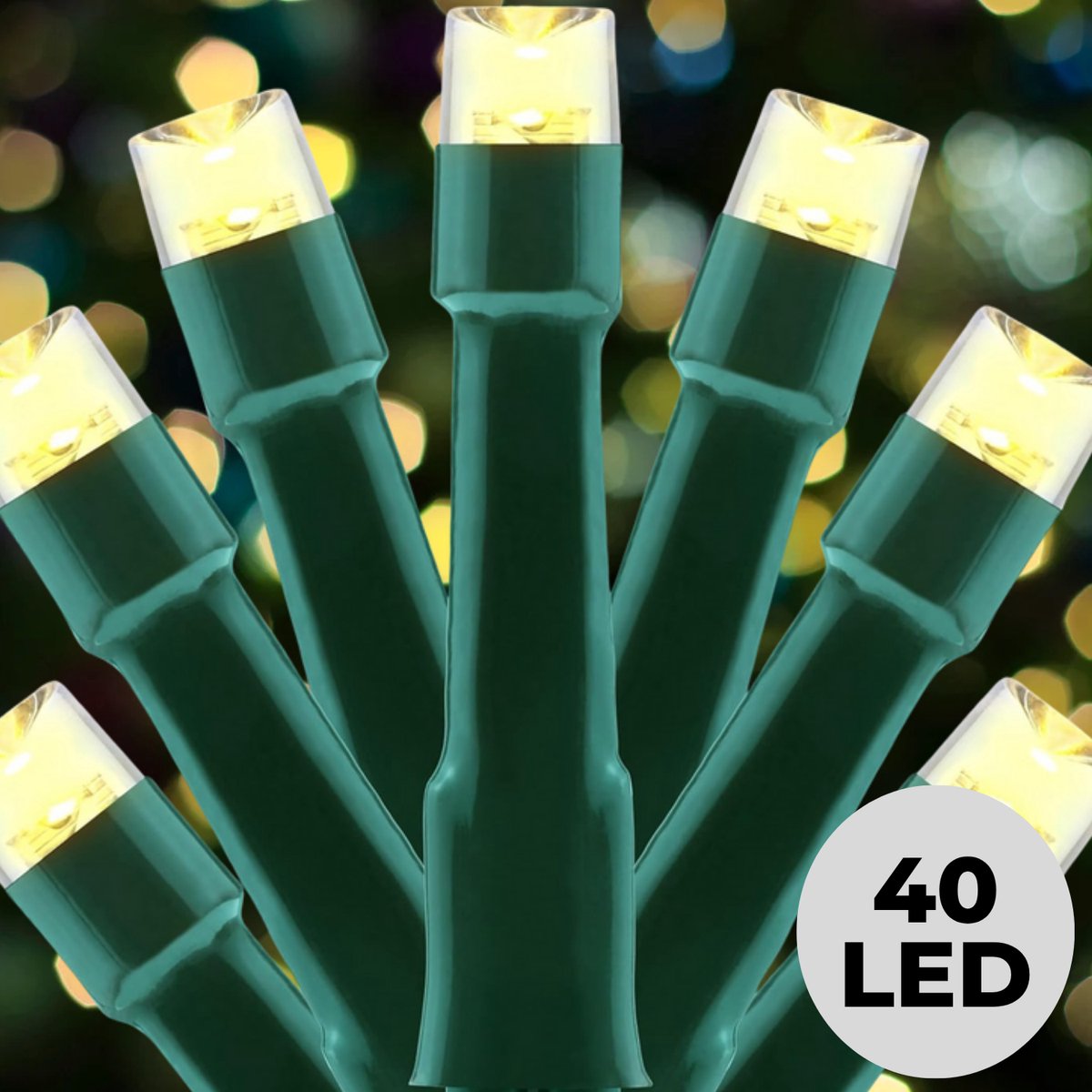 Lomera Kerstverlichting - Kerstlampjes - Kerstboomverlichting - LED Kerstlampjes - 40 LED Lampjes - 3 Meter Lichtsnoer - Warm Wit Licht - Binnen en Buiten - Ip44 Spatwaterdicht - Energiezuinig - Kerstverlichting - LED Verlichting - Feestverlichting