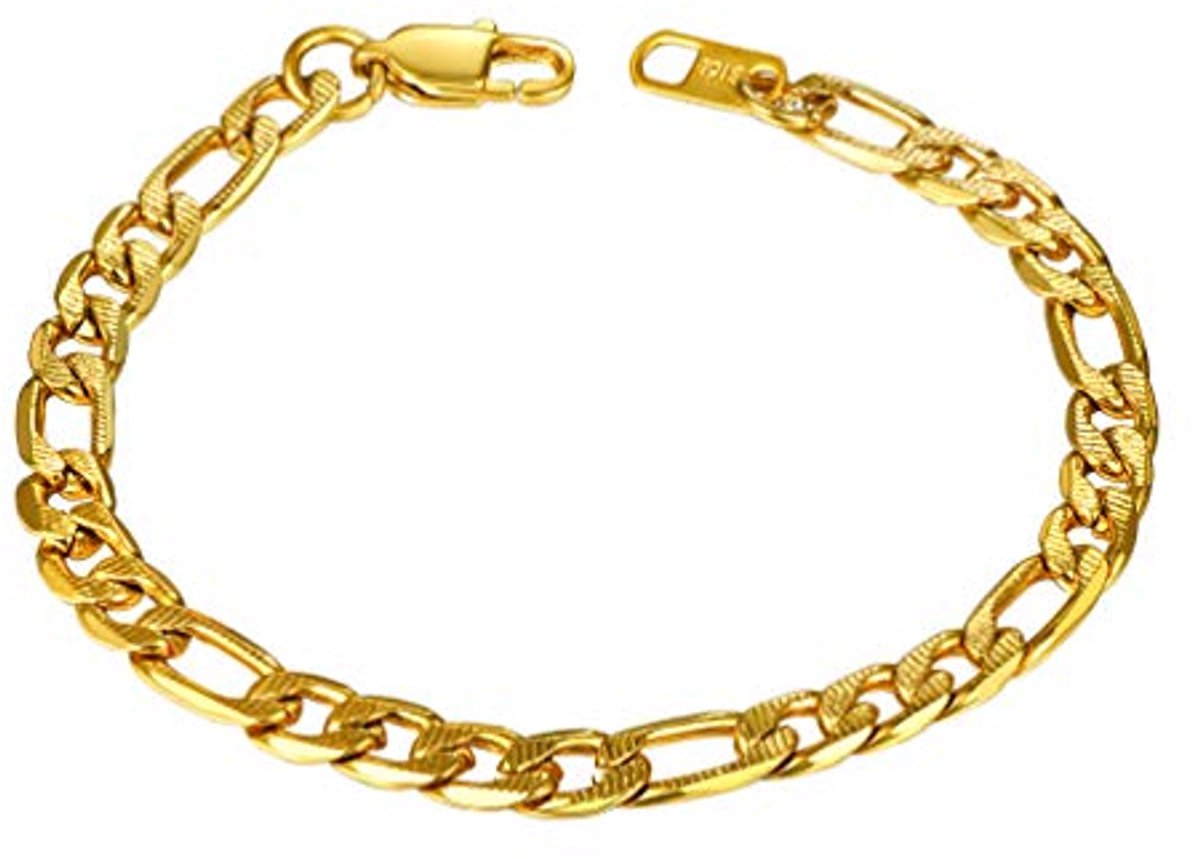 Stainless Steel Figaro Chain Bracelet for Men - Fashionable and Durable