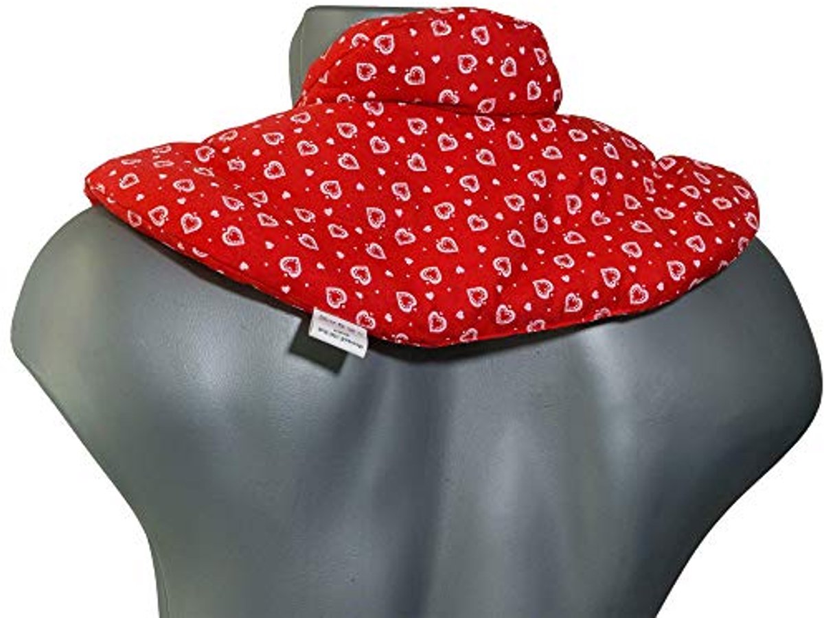 Warmte nekkussen met opstaande kraag - knusse nekwarmer met kersenpitten - ideaal voor pijnverlichting en ontspanning