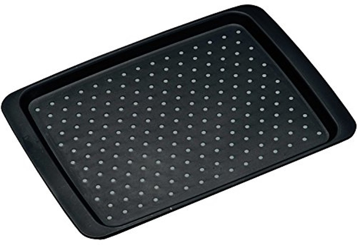 Antislip Dienblad 35 x 26 cm - Kunststof Keukentool in Zwart