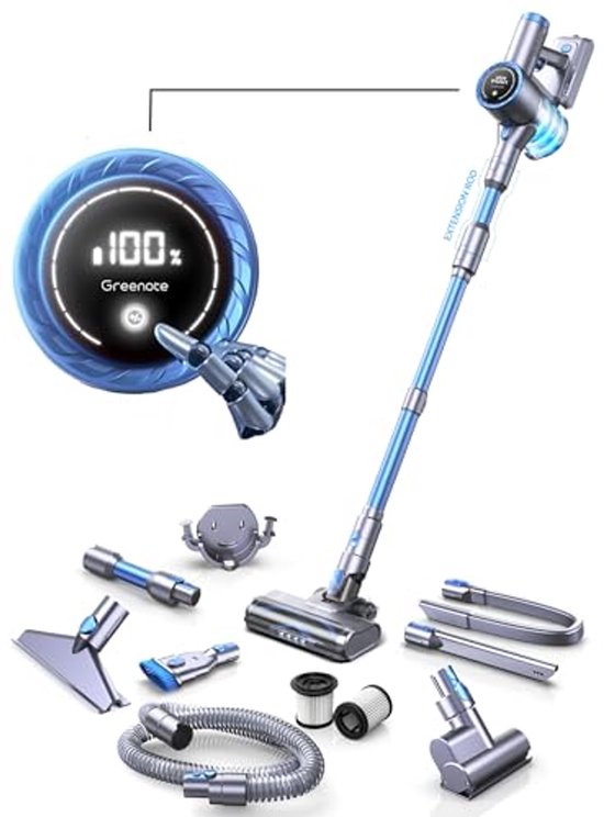 Huhuba H9 Aspirateur Balai sans Fil 58Kpa/650W/80Min, Aspirateur sans Fil Puissant, Écrans
