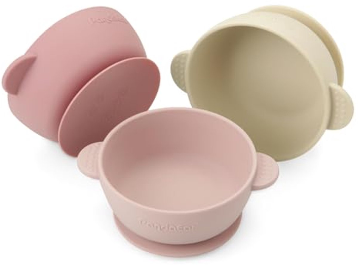 Image of 3 Stuks Babykommen Met Zuignap - Siliconen Kinderkommen Voor Veilig Eten