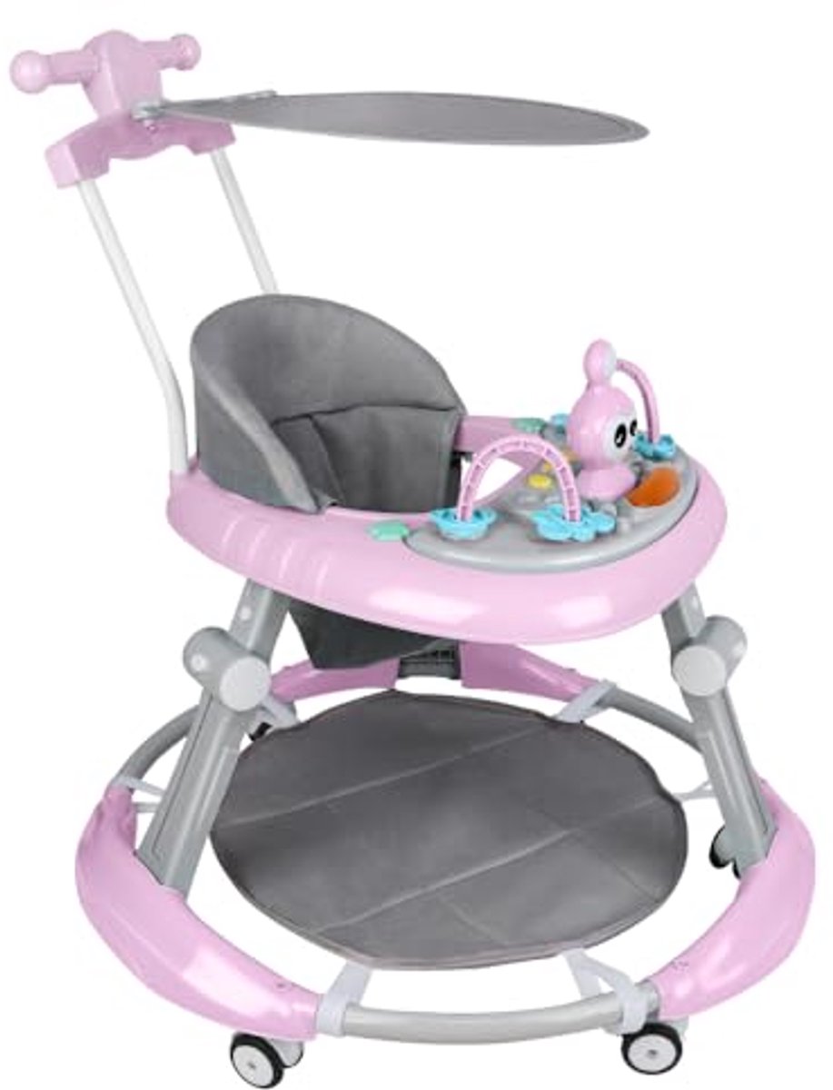 Image of 3-in-1 Opvouwbare Loophulp voor Baby's met Muziekbord en Verstelbare Hoogtes