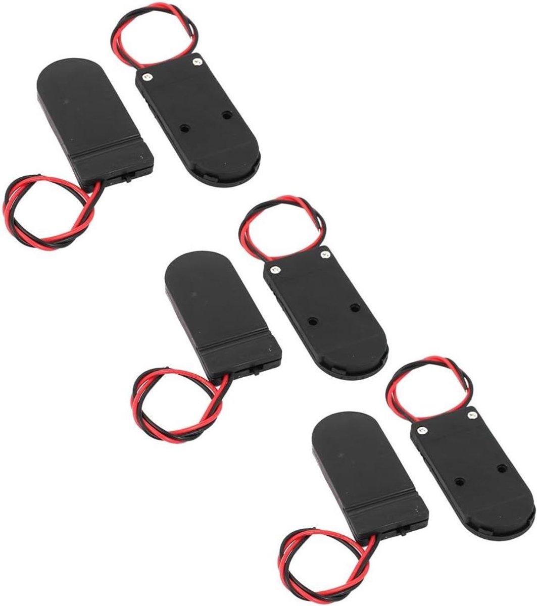 Allecto plus - Knoopcel batterijvak met schakelaar - 6 stuks 3V CR2032 - Kunststof behuizing