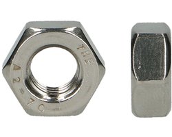 ZESKANTMOER DIN934  M10 A2 - 200stuks