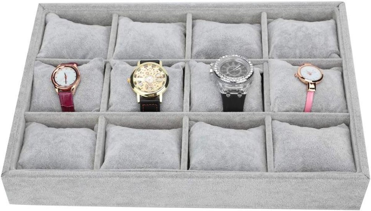 Allecto plus - Raster Armband Kussens Lade Houder Box voor Sieraden Horloge Manchetten Display Opslag.