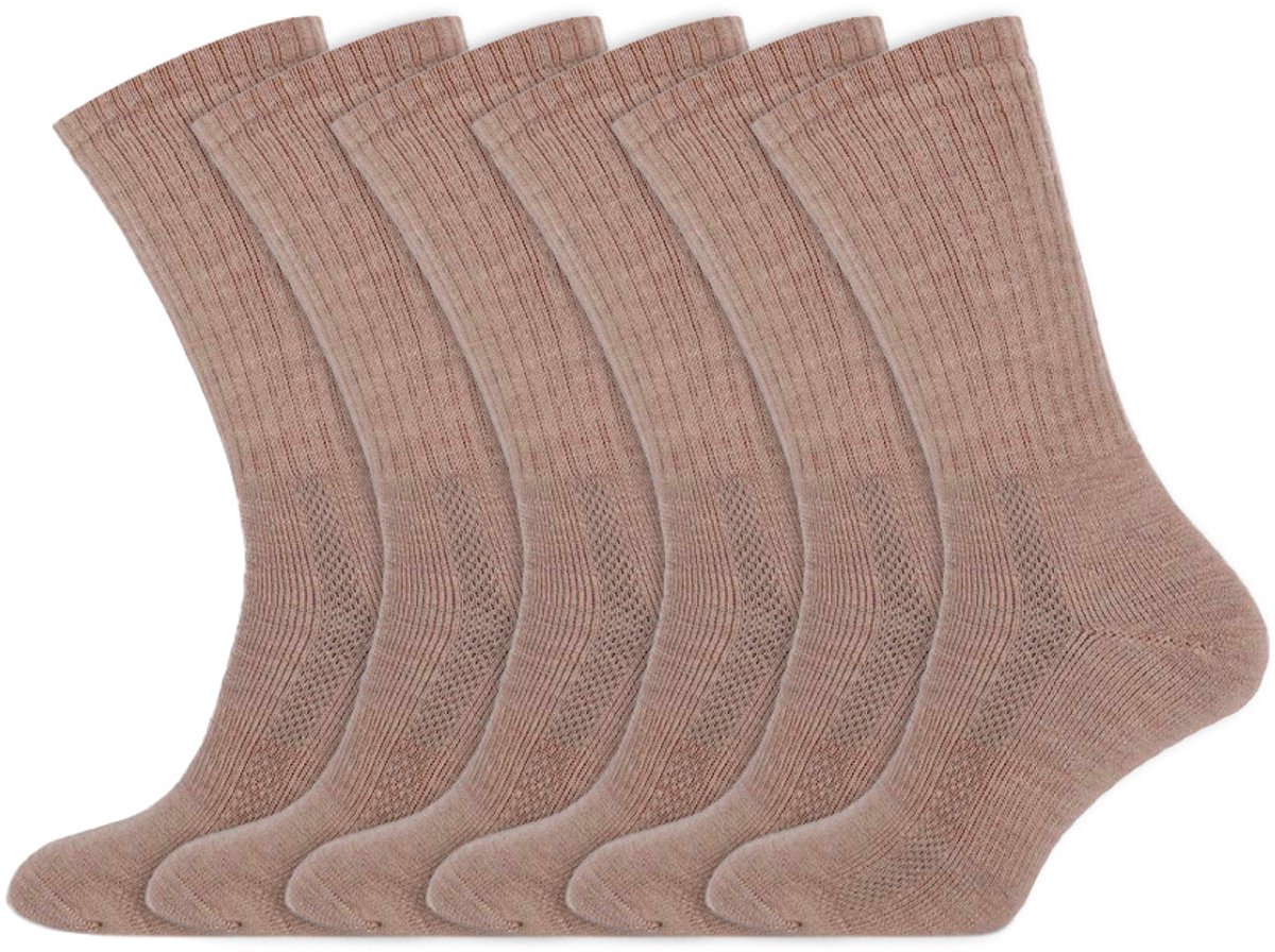 Wollen sokken 80% Merinowol Merk: Basset Beige