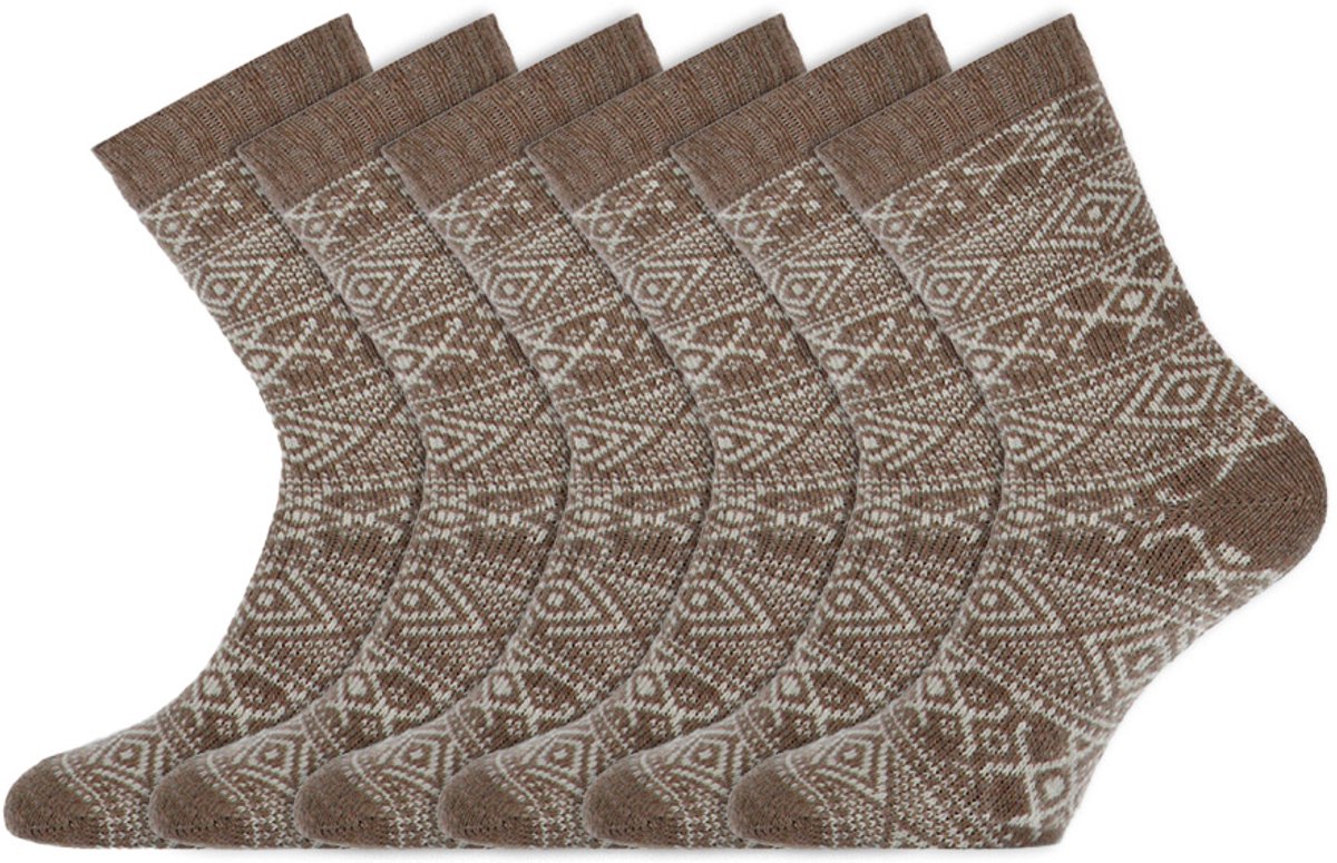 Noorse sokken Dames sokken Merk: Basset Beige