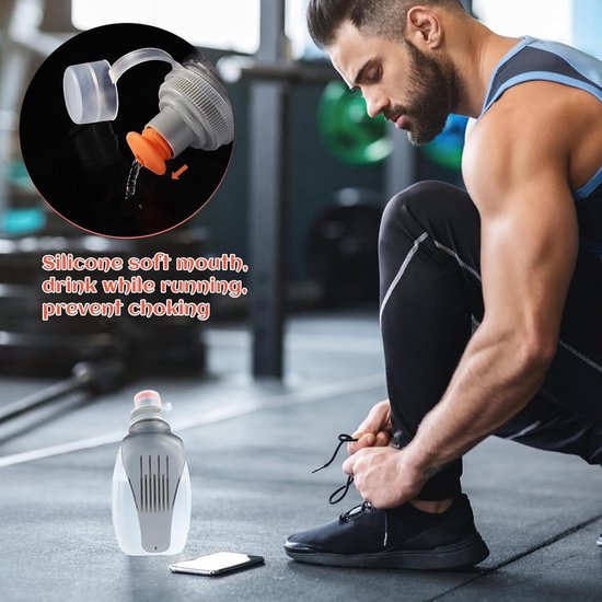 Pack of 2 Sports Drinking Bottle - Portable Leak-Proof Water Bottle - Ideal for Running Hiking Cycling 500 ml — afbeelding 2