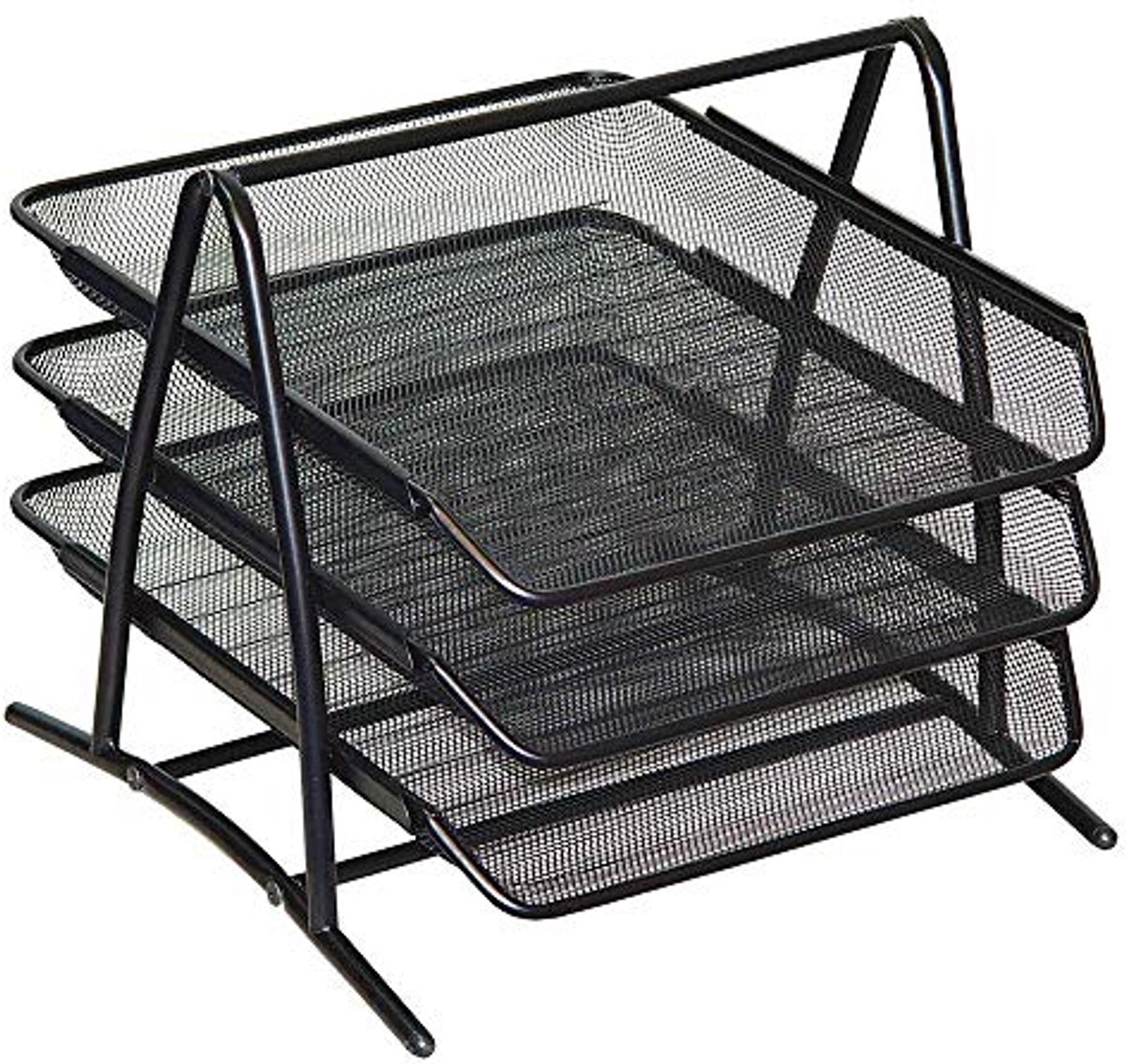 Metalen Bureau-organizer met 3 Laden voor Documenten - A4 Opbergsysteem - Zwart