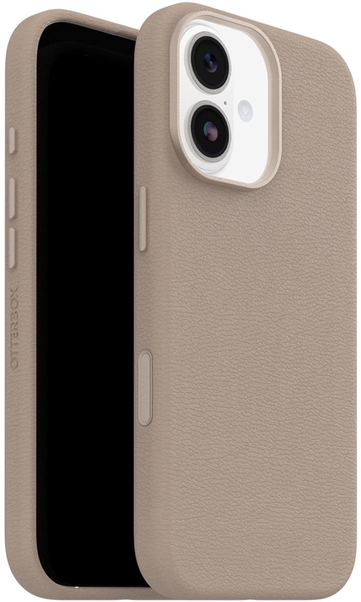 Otterbox Symmetry iPhone 17 Back Cover met MagSafe Magneet Leer Grijs