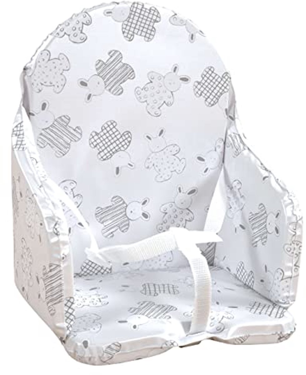 Waterproof High Chair Cushion with Straps - 7 Colors Available