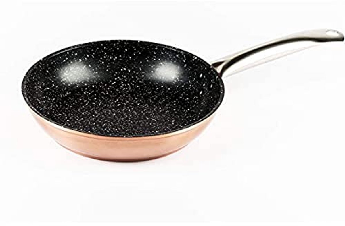 Koekenpan 18 cm - Gesmeed Aluminium, Koperkleur, Antikleef, Volledige Inductie