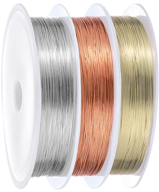 BENECREAT 20 m ronde messingdraad, 2 mm, kralendraad voor