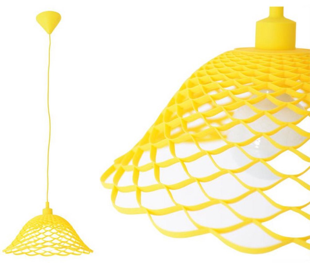 Hanglamp Kinderlamp "Cera" Hoogte 108cm Kunststof Geel