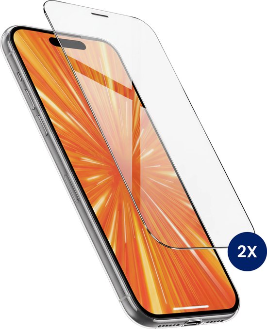 Protections d'écran R2B pour iPhone 17 - Lot de 2 - Cadre d'installation et kit de nettoyage inclus - Tempered Glass - Protecteurs d'écran - Protection d'écran - Verre de protection