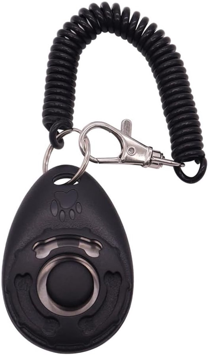 stuk hondenklikkers- hondentrainingsklikker- trainingsklikker- hondenklikker met grote knop voor professionele huisdiertraining- voor honden- katten- vogels- paarden (zwart)