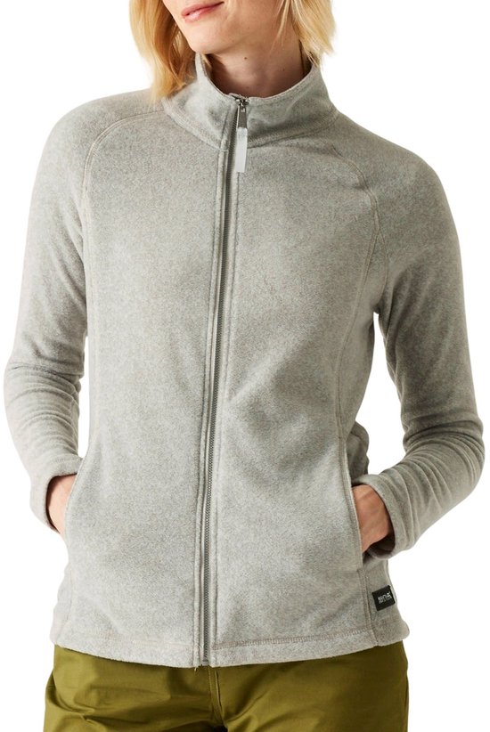Winterjas Dames Zware fleecejas, comfortabel gevoerd, met open voorkant, vest voor outdoor-activiteiten in de winter, wijn, M