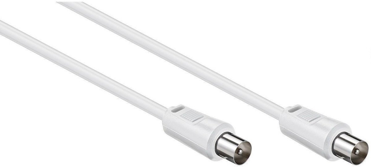 IEC (m) - IEC (m) coaxkabel / recht - wit - 2,5 meter