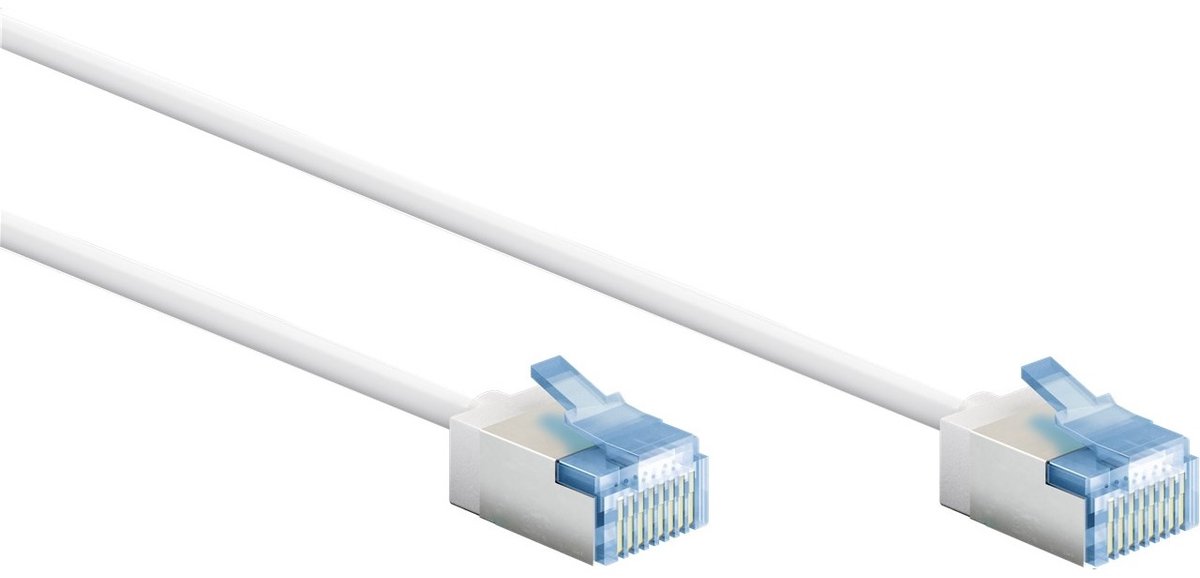 FTP CAT6A Slimline 10 Gigabit Netwerkkabel - CU - Ultraflex - 3 meter - Wit