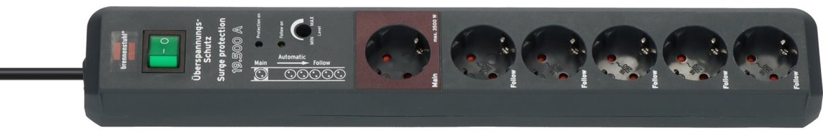 Brennenstuhl Secure-Tec automatische stekkerdoos