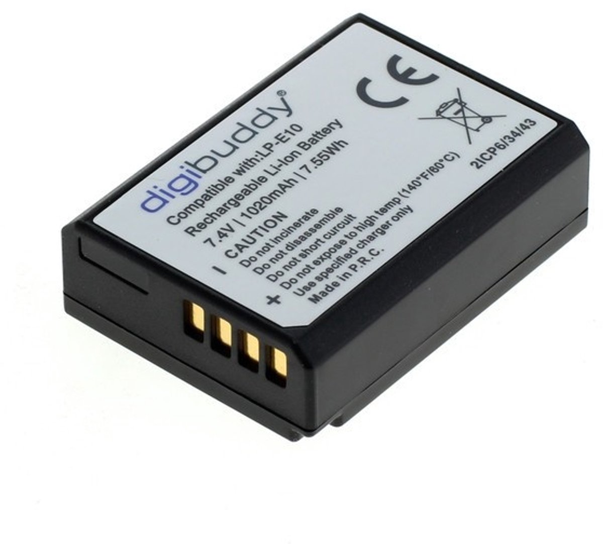 A-Merk Digibuddy Accu Batterij Canon LP-E10 - 1020mAh