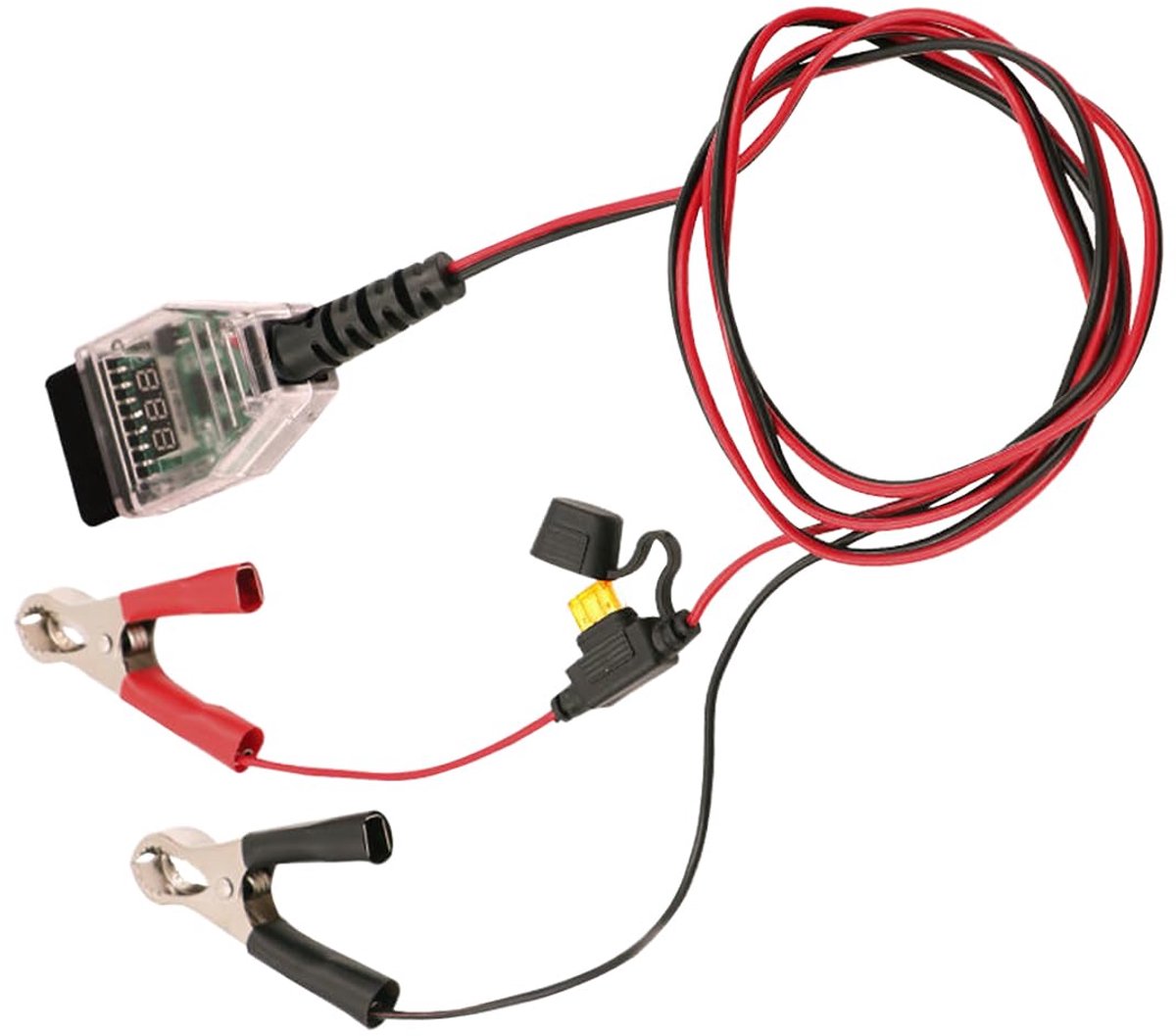 OBD2 Geheugenbesparende connector, ECU-adapterkabel met krokodillenklem, diagnostische kabel voor batterijopslag, gereedschap voor batterijvervanging, gegevensbehoud en detectie van lekken