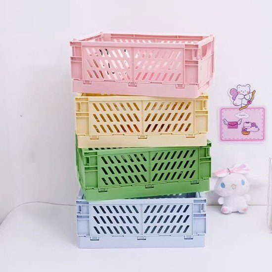 Stoffen opbergdoos, 33 x 33 cm, 4 stuks, opvouwbare stoffen opbergdoos, ideaal voor Kallax-planken, slaapkamer, kinderkamer - (grijs) RIWNNI