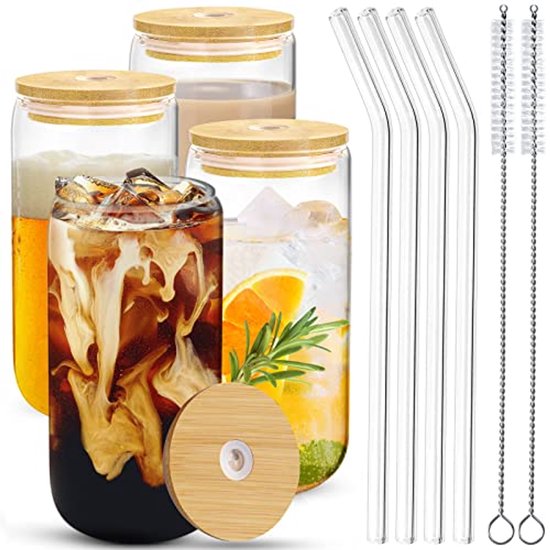 Set Van 2 Geribbelde Glazen Opslagpotten 650Ml Gladde Witte Keramische Deksel Je Set Van 2 Geribbelde Glazen Opslagpotten 650Ml Gladde Witte Keramische Deksel Je