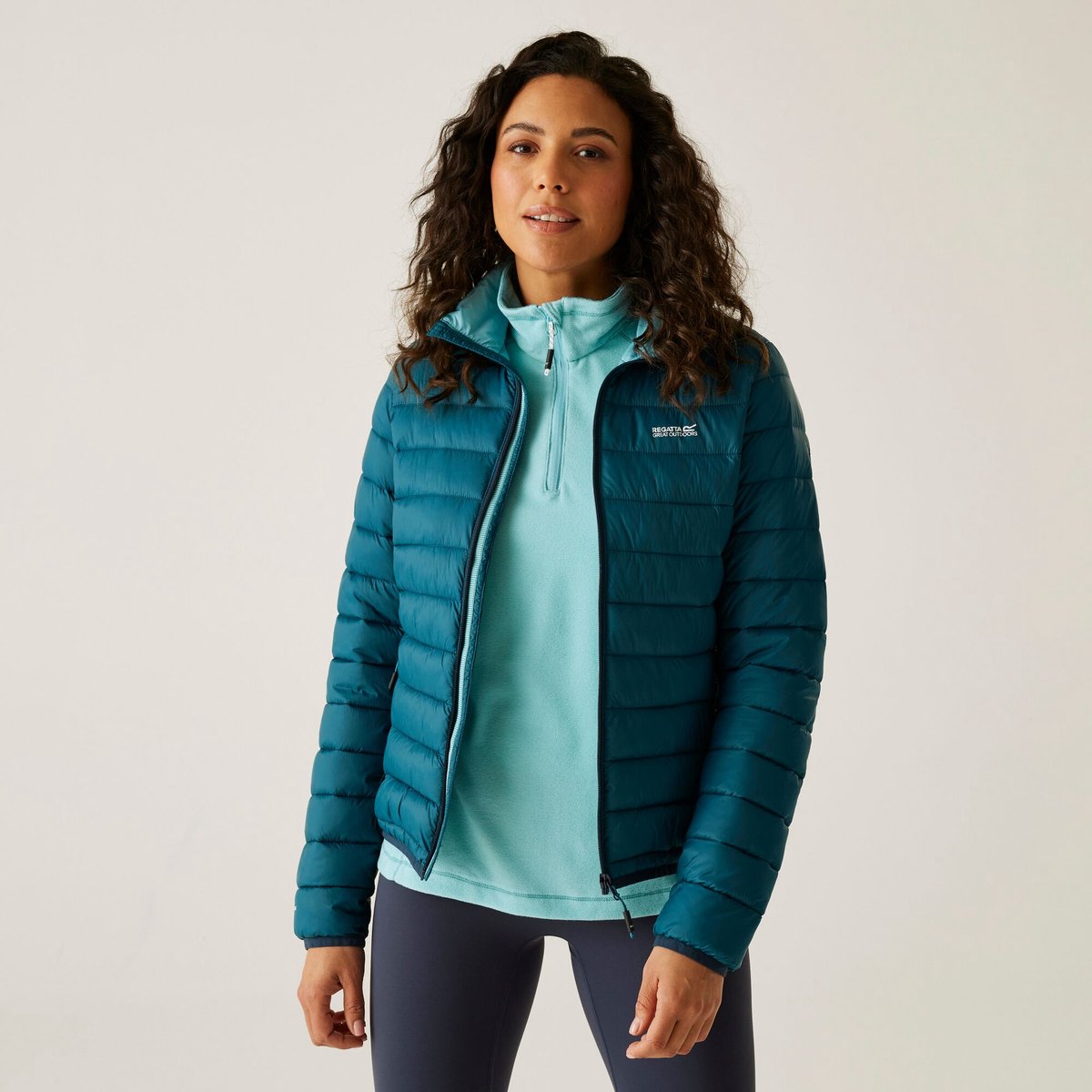 Regenjas Hiking Dames Waterafstotend Gewatteerd Marizion Blauw