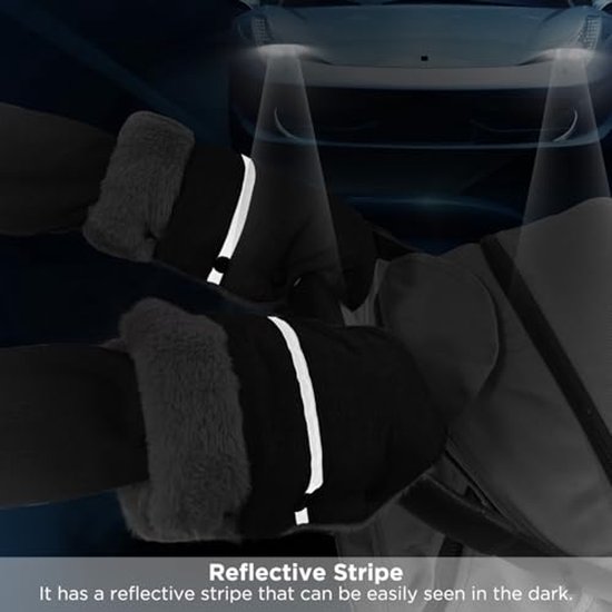 Waterdichte en Winddichte Handmuff voor Buggy's en Kinderwagens - Fleece Gevoerde Handwarmer van Merkloos — afbeelding 2
