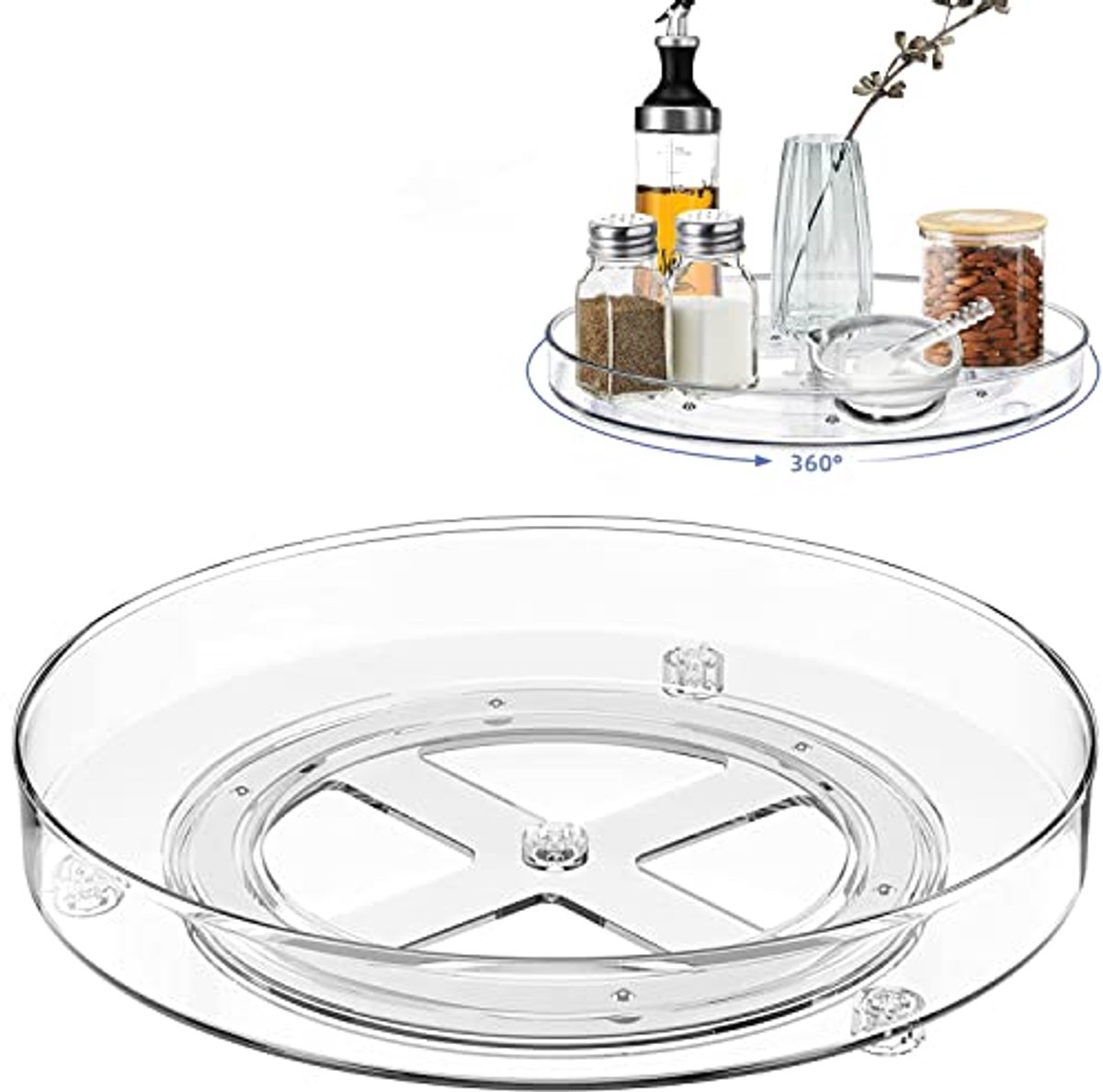 Lazy Susan Keuken Kruidenrek 23 + 27 cm - Draaibaar en Ruimtebesparend