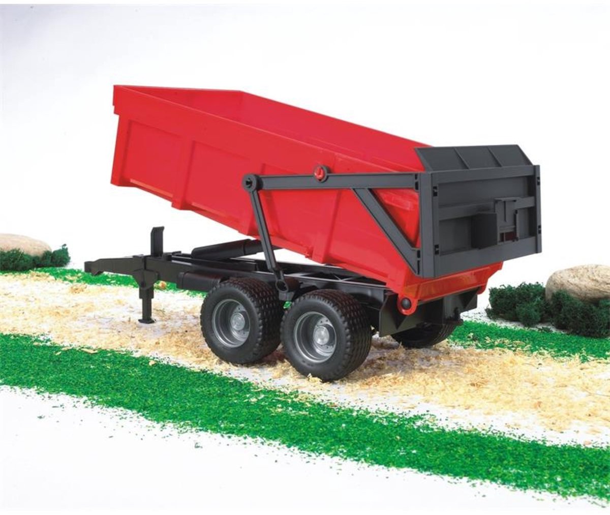 Bruder Kieptrailer Rood – kiepbare aanhanger met automatische klep thumbnail 2