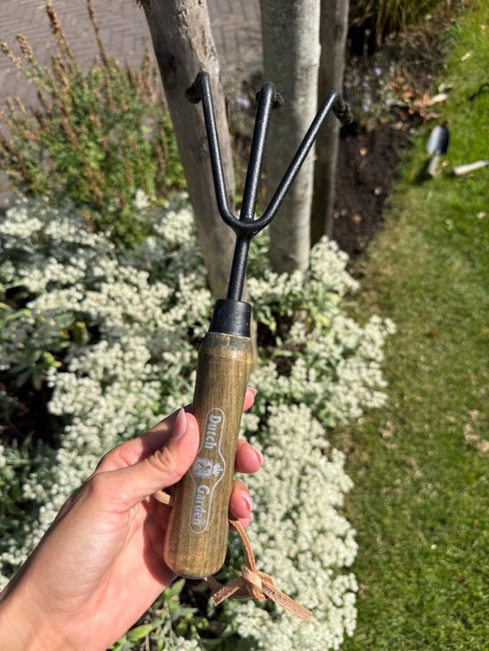 Dutch Garden - Handcultivator - Tuinkrabber - Gehard staal - FSC Hout van Dutch Garden — afbeelding 3