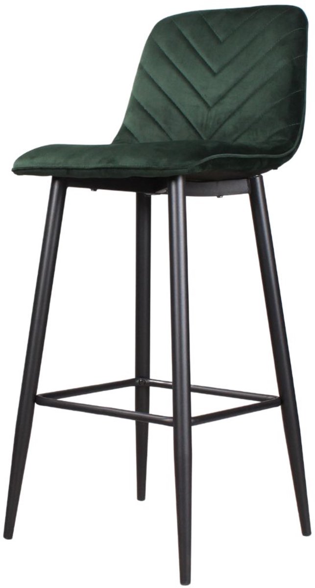 DS4U - Gaby barkruk velvet 75 cm 2.0 - groen